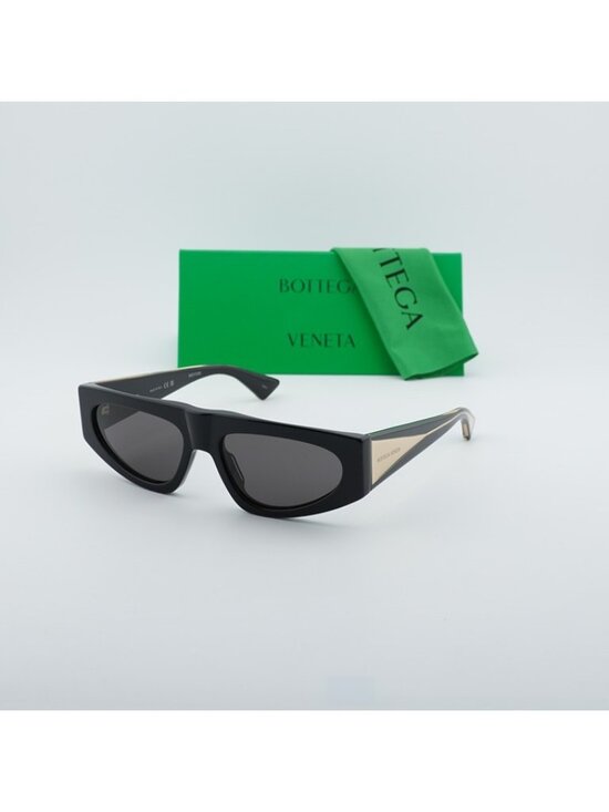 Bottega Veneta BV1277S 001 Sunglasses Black Cat Eye Frame, Grey Lenses main image 5